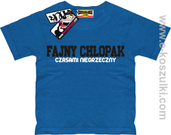 Fajny chłopak koszulka dziecięca - niebieski