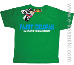 Fajny chłopak koszulka dziecięca - zielony