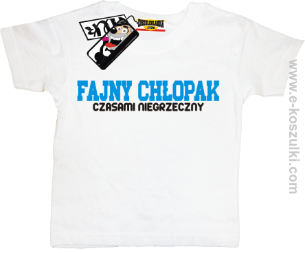 Fajny chłopak koszulka dziecięca - biały