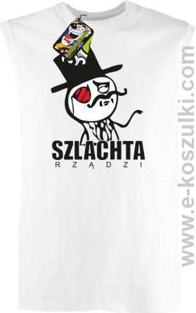 Szlachta rządzi - bezrękawnik męski biały