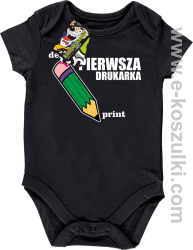 Pierwsza drukarka - delete - print - body dziecięce z nadrukiem czarne