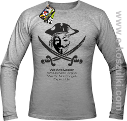 Anonymous We are Legion We Do Not Forget We Do Not Forgive Expect Us - longsleeve melanż 