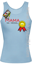 Mama na medal - top damski błękitny