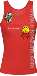 Mama na medal - top damski czerwony