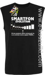 Smartfon evolution - bezrękawnik męski z nadrukiem - czarny
