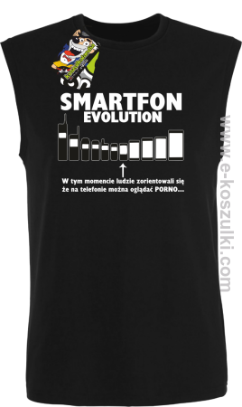 Smartfon evolution - bezrękawnik męski z nadrukiem
