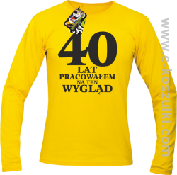 40 lat pracowałem na ten wygląd - longsleeve męski żółty