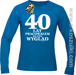 40 lat pracowałem na ten wygląd - longsleeve męski niebieski
