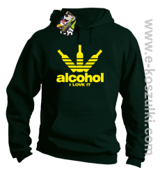 Alcohol i love it bottles -  bluza z kapturem butelkowa