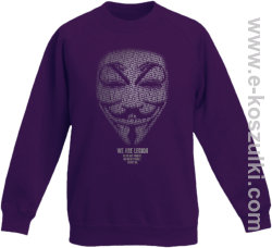 We are Anonymous We are Legion We do not forgive, we do not forget Expect us - bluza dziecięca bez kaptura fioletowa