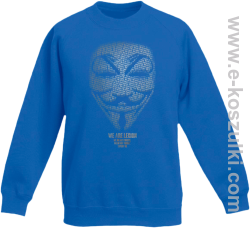 We are Anonymous We are Legion We do not forgive, we do not forget Expect us - bluza dziecięca bez kaptura niebieska