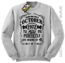 Legends were born in October Aged Perfectly Life Begins - z własną personalizacją - bluza bez kaptura STANDARD melanż 