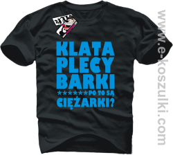 Klata, plecy, barki - koszulka męska - czarny