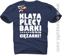 Klata, plecy, barki - koszulka męska - granatowy
