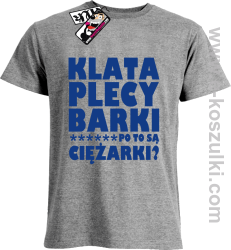 Klata, plecy, barki - koszulka męska - melanżowy
