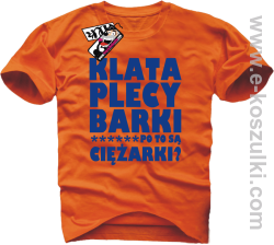 Klata, plecy, barki - koszulka męska - pomarańczowy