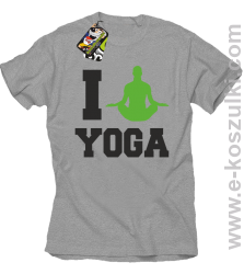 I love YOGA - koszulka z nadrukiem melanż