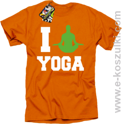 I love YOGA - koszulka z nadrukiem pomarańczowy