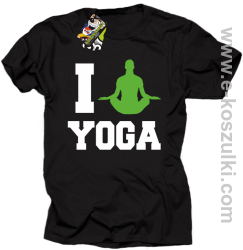 I love YOGA - koszulka z nadrukiem czarny