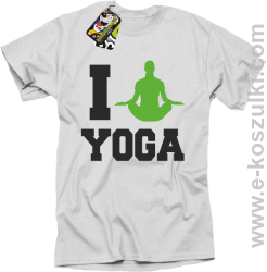I love YOGA - koszulka z nadrukiem biały