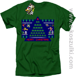 Merry Christmas Retro Games green