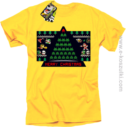 Merry Christmas Retro Games - koszulka męska 