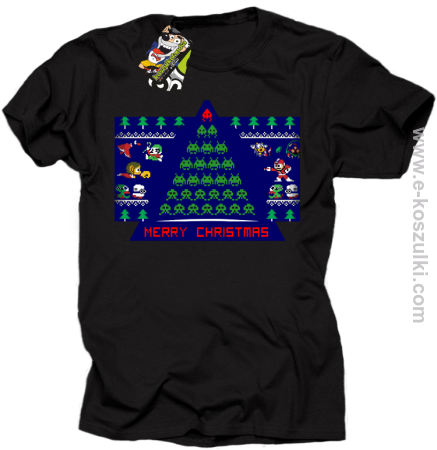 Merry Christmas Retro Games - koszulka męska 