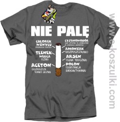 Nie palę bo to szkodzi zdrowiu - koszulka męska szary