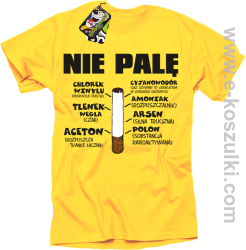 Nie palę bo to szkodzi zdrowiu - koszulka męska zółty
