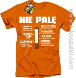 Nie palę bo to szkodzi zdrowiu - koszulka męska pomarańczowy