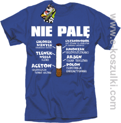 Nie palę bo to szkodzi zdrowiu - koszulka męska niebieski