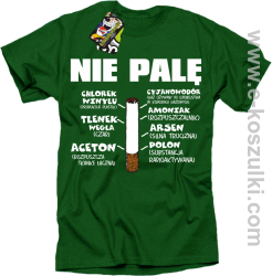 Nie palę bo to szkodzi zdrowiu - koszulka męska zielony