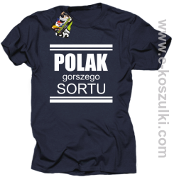 POLAK gorszego sortu - koszulka męska granatowa