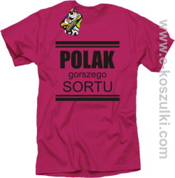 POLAK gorszego sortu - koszulka męska różowa