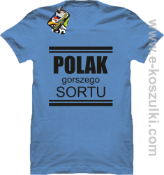 POLAK gorszego sortu - koszulka męska błękitna