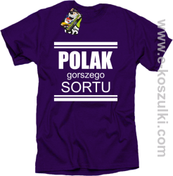 POLAK gorszego sortu - koszulka męska fioletowa 