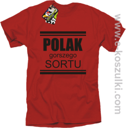POLAK gorszego sortu - koszulka męska czerwona