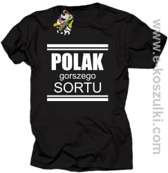 POLAK gorszego sortu - koszulka męska czarna