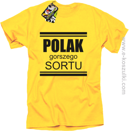 POLAK gorszego sortu - koszulka męska żółta