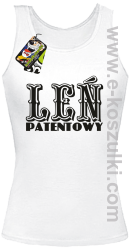 Leń patentowy - top damski biały