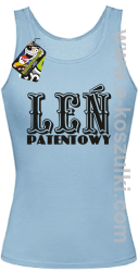 Leń patentowy - top damski błękitny