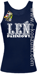 Leń patentowy - top damski granatowy