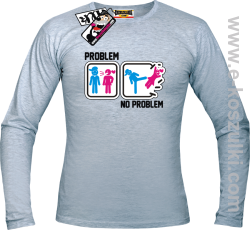 Problem No Problem - longsleeve męski - melanżowy
