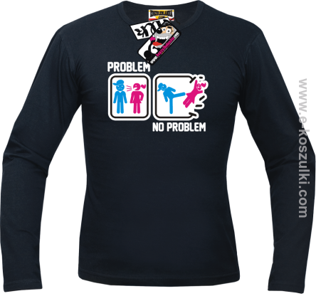 Problem No Problem - longsleeve męski - czarny