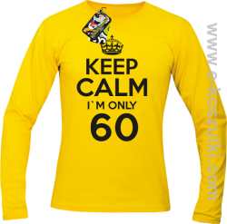 Keep Calm I'm only 60 - longsleeve męski żółty