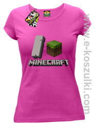 I love Minecraft - koszulka damska fuchsia