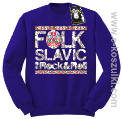 FOLK slavic and rock and roll - bluza słowiańska bez kaptura fioletowa