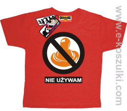 Nie używam koszulka dziecięca - czerwony