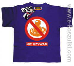 Nie używam koszulka dziecięca - fioletowy