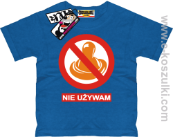 Nie używam koszulka dziecięca - niebieski